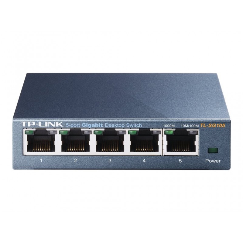 TPLINK TL-SG105 TP-Link TL-SG105 Switch 5x10/100/1000Mbps, Metal case, IEEE 802.1p QoS