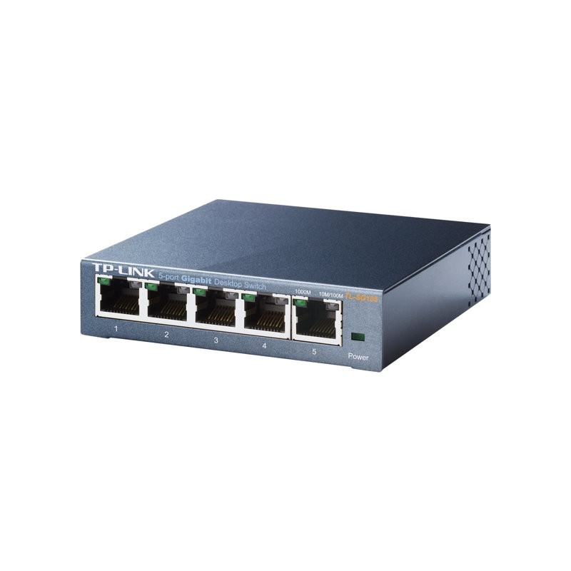 TPLINK TL-SG105 TP-Link TL-SG105 Switch 5x10/100/1000Mbps, Metal case, IEEE 802.1p QoS
