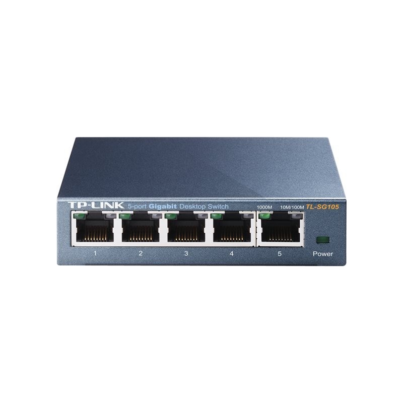 TPLINK TL-SG105 TP-Link TL-SG105 Switch 5x10/100/1000Mbps, Metal case, IEEE 802.1p QoS