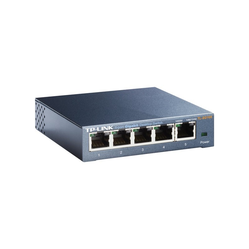 TPLINK TL-SG105 TP-Link TL-SG105 Switch 5x10/100/1000Mbps, Metal case, IEEE 802.1p QoS
