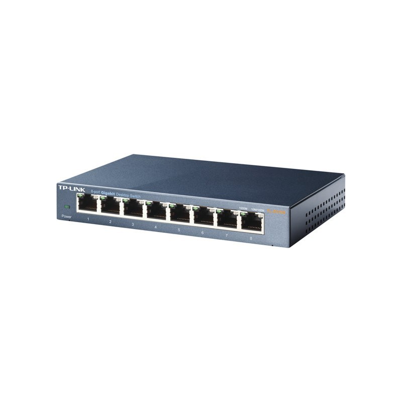 TPLINK TL-SG108 TP-Link TL-SG108 Switch 8x10/100/1000Mbps, Metal case, IEEE 802.1p QoS