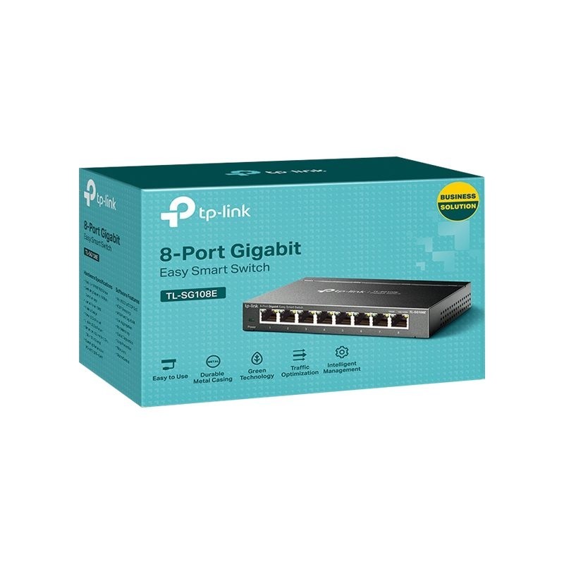 TPLINK TL-SG108E TP-Link TL-SG108E 8-Port Gigabit Easy Smart Switch Desktop