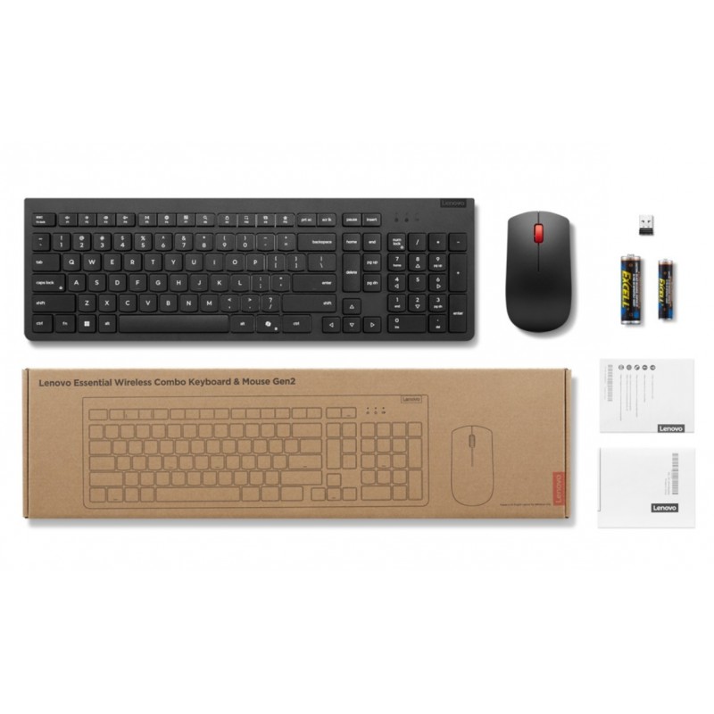Klawiatura z myszką Essential Wireless Combo Gen2 Black-US Euro 4X31R64491 Klawiatura z myszką Essential Wireless Combo Gen2 Black-US Euro 4X31R64491
