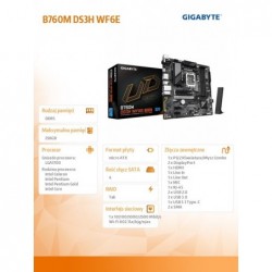 Płyta główna B760M DS3H WF6E GEN5 s1 700 4DDR5 HDMI/DP mATX 