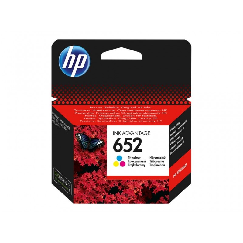 HP F6V24AE BHK Tusz HP 652 Color