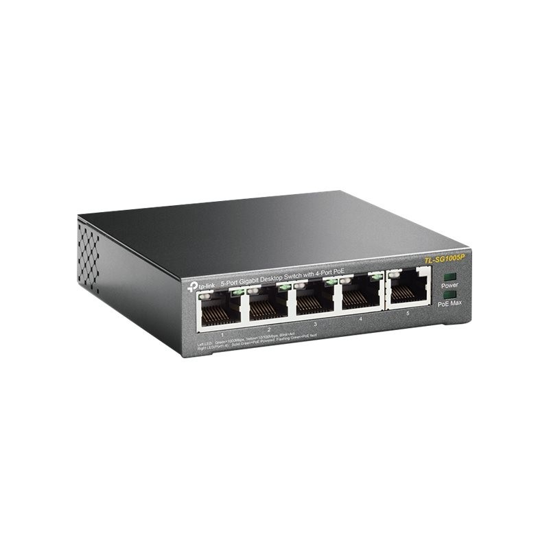 TPLINK TL-SG1005P TP-Link TL-SG1005P 5-Port Gigabit Desktop Switch with 4-Port PoE