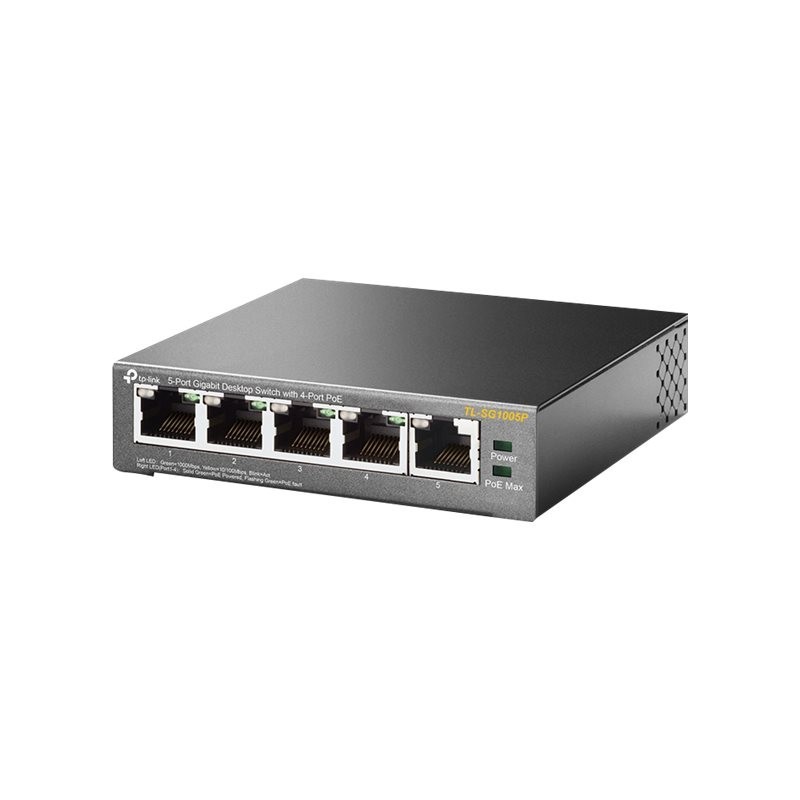 TPLINK TL-SG1005P TP-Link TL-SG1005P 5-Port Gigabit Desktop Switch with 4-Port PoE
