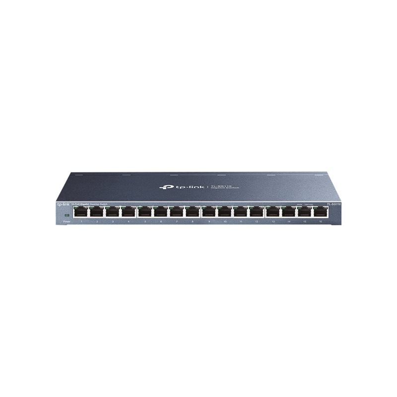 TPLINK TL-SG116 TP-Link TL-SG116 Switch 16-Port Gigabit Desktop Switch, 16 Gigabit RJ45 Ports, D