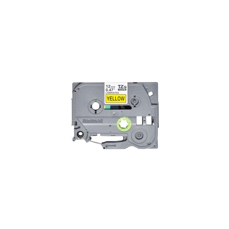 Brother oryginalny taśma do drukarek etykiet, Brother, TZE-631S, czarny druk/żółty podkład, laminowane, 4m, 12mm