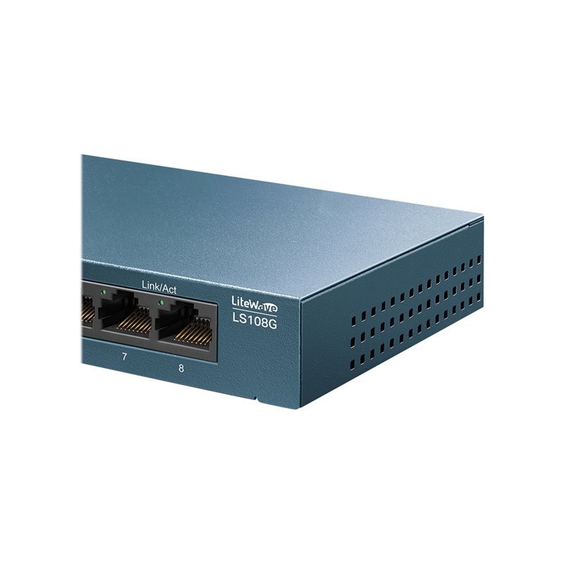 TP-LINK LiteWave 8-Port Gigabit Desktop Switch 8 Gigabit RJ45 Ports Desktop Steel Case TP-LINK LiteWave 8-Port Gigabit Desktop Switch 8 Gigabit RJ45 Ports Desktop Steel Case