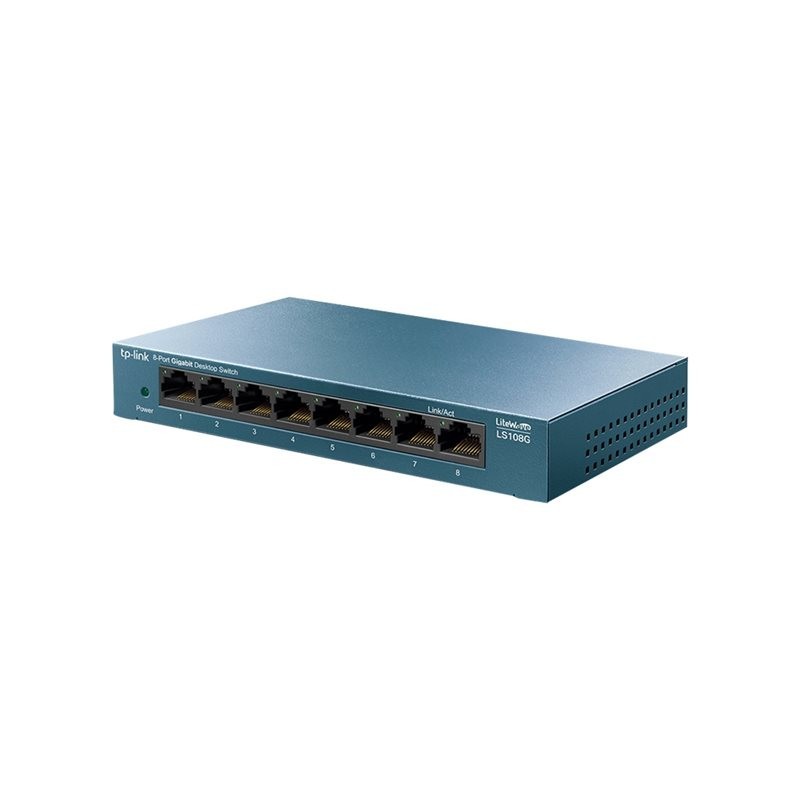 TP-LINK LiteWave 8-Port Gigabit Desktop Switch 8 Gigabit RJ45 Ports Desktop Steel Case TP-LINK LiteWave 8-Port Gigabit Desktop Switch 8 Gigabit RJ45 Ports Desktop Steel Case