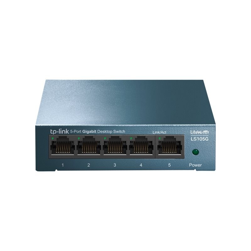 TPLINK LS105G TP-Link LS105G LiteWave 5-Port Gigabit Desktop Switch, 5 Gigabit RJ45 Ports