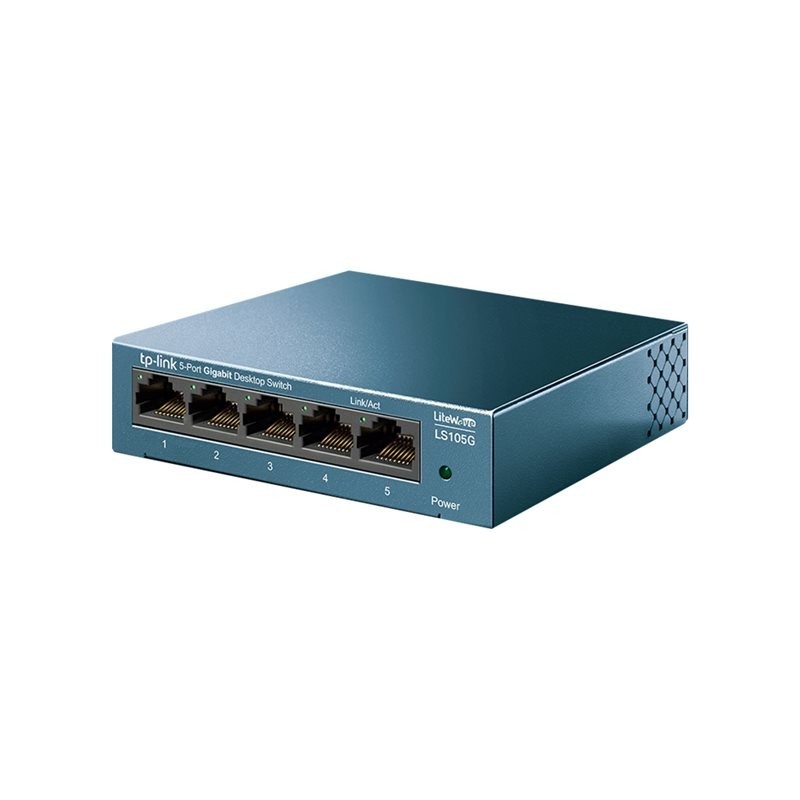 TPLINK LS105G TP-Link LS105G LiteWave 5-Port Gigabit Desktop Switch, 5 Gigabit RJ45 Ports