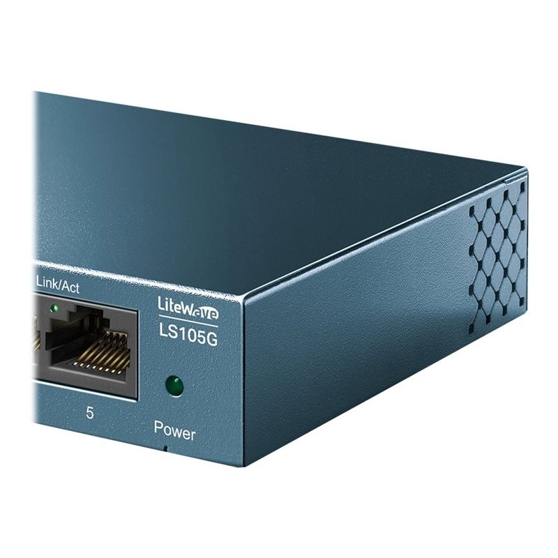 TPLINK LS105G TP-Link LS105G LiteWave 5-Port Gigabit Desktop Switch, 5 Gigabit RJ45 Ports