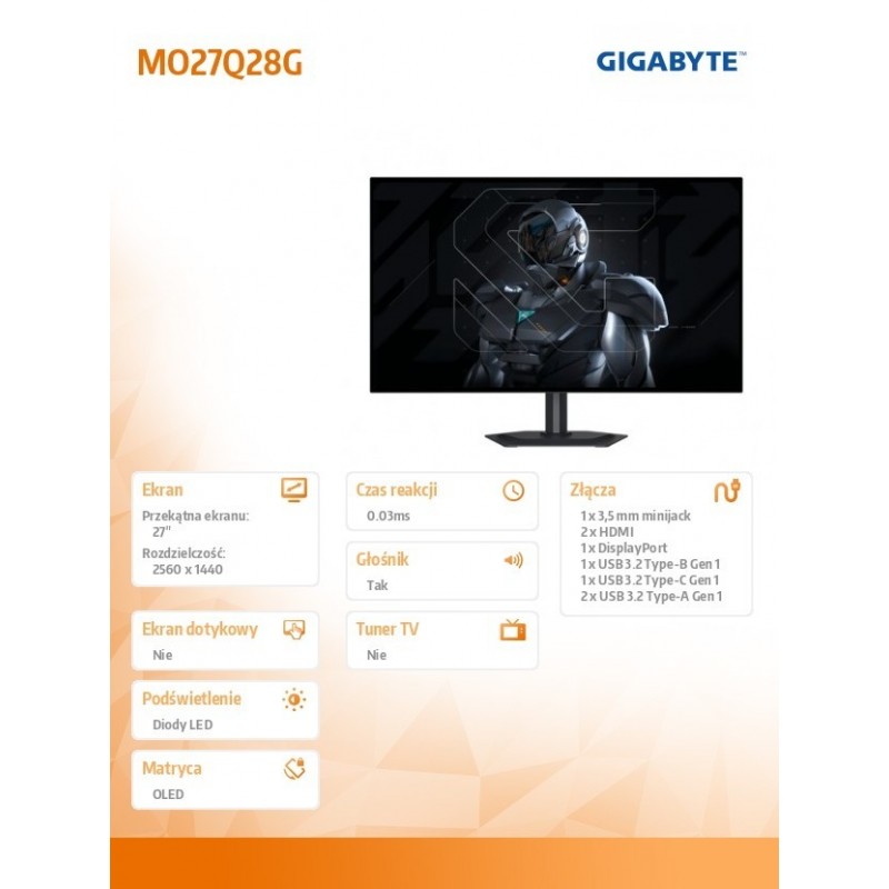 Monitor 27 cali MO27Q28G EK QHD QD-OLED 280 KVM  Monitor 27 cali MO27Q28G EK QHD QD-OLED 280 KVM