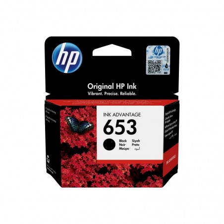 HP 653 Black Original Ink Advantage Cartridge HP 653 Black Original Ink Advantage Cartridge