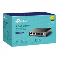 TP-LINK TL-SG1005LP 5-Port Gigabit Desktop Steel Case Switch with 4-Port PoE+ 40W PoE budget (P) TP-LINK TL-SG1005LP 5-Port Gigabit Desktop Steel Case Switch with 4-Port PoE+ 40W PoE budget (P)