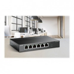 TP-LINK TL-SF1006P 6-Port 10/100Mbps Steel Desktop Switch with 4-Port PoE+ 67W PoE budget (P)