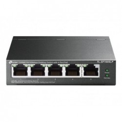 TP-LINK TL-SF1005LP 5-Port 10/100 Mbps Desktop Steel Case Switch with 4-Port PoE 41W PoE budget (P)