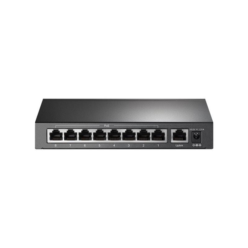 TP-LINK TL-SF1009P PoE+ Switch 8x 10/100Mbps PoE+ + 1x RJ45 10/100 Non-PoE 65W 802.3at/af Desktop Steel Case (P)