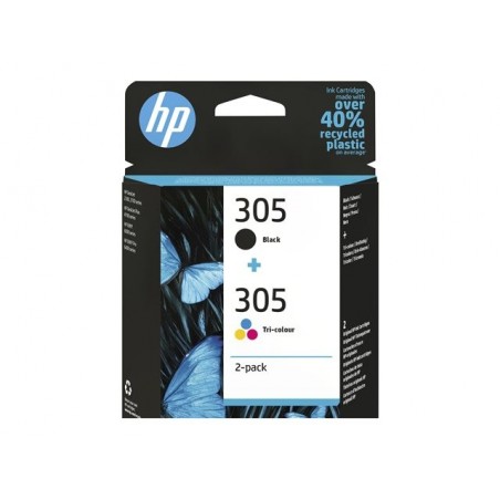 HP 305 2-Pack Tri-color/Black Original Ink Cartridge HP 305 2-Pack Tri-color/Black Original Ink Cartridge