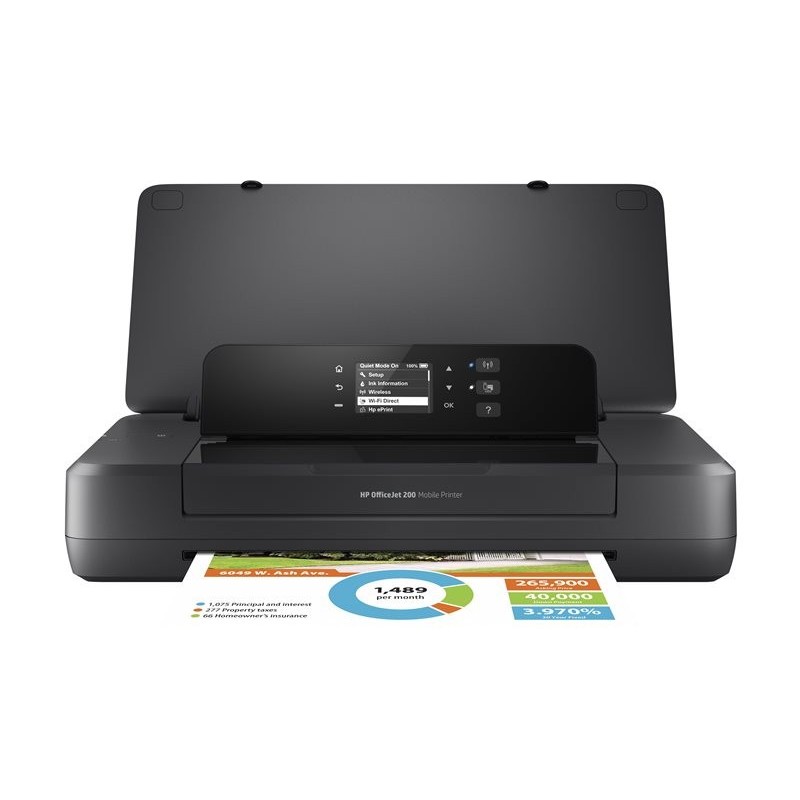 HP OfficeJet 200 Mobile Color Wi-Fi USB 2.0 Inkjet Print 6ppm HP OfficeJet 200 Mobile Color Wi-Fi USB 2.0 Inkjet Print 6ppm