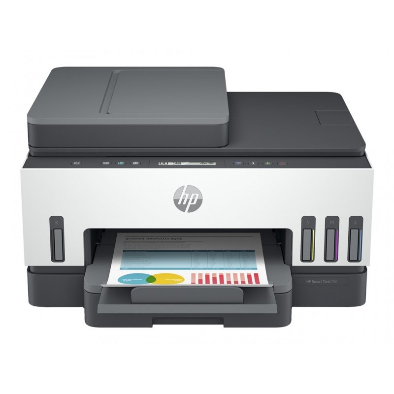 HP Smart Tank 750 All-in-One A4 Color Dual-band WiFi Ethernet Print Scan Copy Inkjet 15/9ppm HP Smart Tank 750 All-in-One A4 Color Dual-band WiFi Ethernet Print Scan Copy Inkjet 15/9ppm