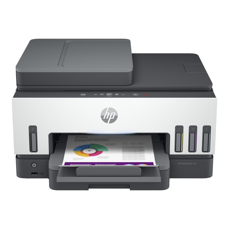 HP Smart Tank 790 All-in-One A4 Color Dual-band WiFi Ethernet Print Scan Copy Inkjet Fax 15/9ppm HP Smart Tank 790 All-in-One A4 Color Dual-band WiFi Ethernet Print Scan Copy Inkjet Fax 15/9ppm