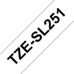 Brother oryginalny taśma do drukarek etykiet, Brother, TZE-SL251, czarny druk/biały podkład, laminowane, 8m, 24mm