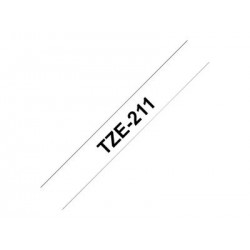 BROTHER TZe211 Taśma Brother 6mm BLACK ON WHITE BROTHER TZe211 Taśma Brother 6mm BLACK ON WHITE