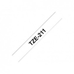 BROTHER TZe211 Taśma Brother 6mm BLACK ON WHITE BROTHER TZe211 Taśma Brother 6mm BLACK ON WHITE