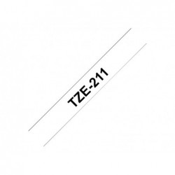 BROTHER TZe211 Taśma Brother 6mm BLACK ON WHITE BROTHER TZe211 Taśma Brother 6mm BLACK ON WHITE