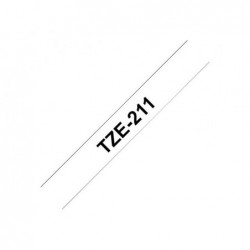 BROTHER TZe211 Taśma Brother 6mm BLACK ON WHITE BROTHER TZe211 Taśma Brother 6mm BLACK ON WHITE