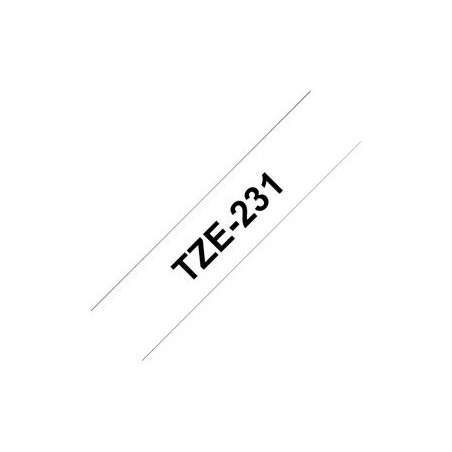 BROTHER TZE231 Brother TZE231 Banda laminata 12mm BLACK ON WHITE BROTHER TZE231 Brother TZE231 Banda laminata 12mm BLACK ON WHITE