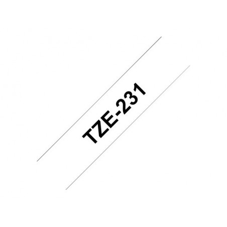 BROTHER TZE231 Brother TZE231 Banda laminata 12mm BLACK ON WHITE BROTHER TZE231 Brother TZE231 Banda laminata 12mm BLACK ON WHITE