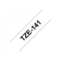 BROTHER TZE141 Taśma Brother 18mm BLACK ON CLEAR BROTHER TZE141 Taśma Brother 18mm BLACK ON CLEAR