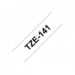 BROTHER TZE141 Taśma Brother 18mm BLACK ON CLEAR BROTHER TZE141 Taśma Brother 18mm BLACK ON CLEAR