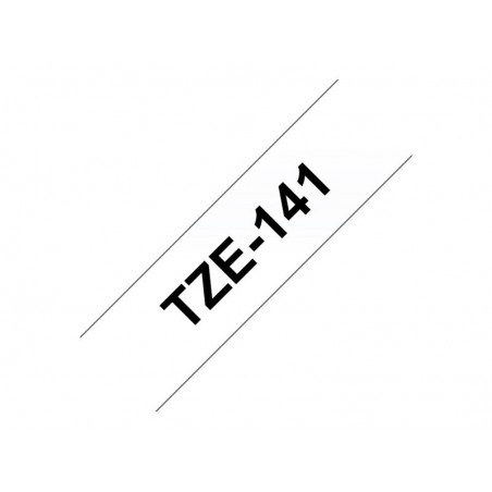 BROTHER TZE141 Taśma Brother 18mm BLACK ON CLEAR BROTHER TZE141 Taśma Brother 18mm BLACK ON CLEAR