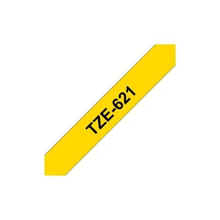 BROTHER TZe621 Taśma Brother 9mm BLACK ON YELLOW BROTHER TZe621 Taśma Brother 9mm BLACK ON YELLOW