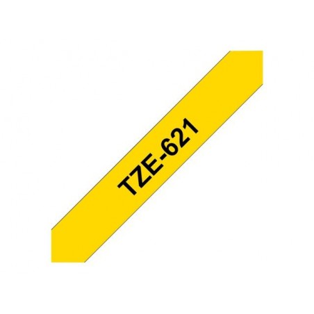 BROTHER TZe621 Taśma Brother 9mm BLACK ON YELLOW BROTHER TZe621 Taśma Brother 9mm BLACK ON YELLOW