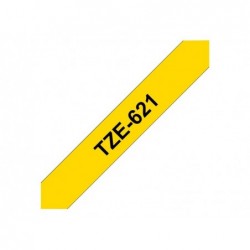 BROTHER TZe621 Taśma Brother 9mm BLACK ON YELLOW BROTHER TZe621 Taśma Brother 9mm BLACK ON YELLOW