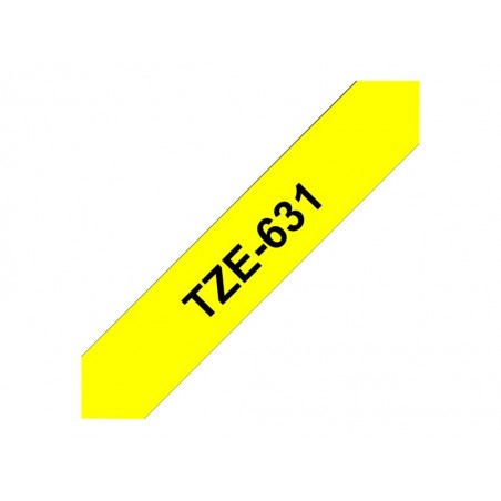 BROTHER TZE631 Brother TZE631 Banda laminata 12mm BLACK ON YELLOW BROTHER TZE631 Brother TZE631 Banda laminata 12mm BLACK ON YELLOW