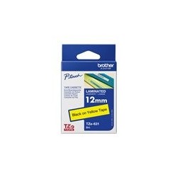 BROTHER TZE631 Brother TZE631 Banda laminata 12mm BLACK ON YELLOW BROTHER TZE631 Brother TZE631 Banda laminata 12mm BLACK ON YELLOW