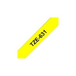 BROTHER TZE631 Brother TZE631 Banda laminata 12mm BLACK ON YELLOW BROTHER TZE631 Brother TZE631 Banda laminata 12mm BLACK ON YELLOW