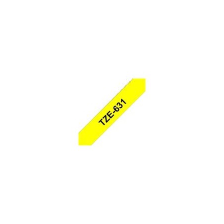 BROTHER TZE631 Brother TZE631 Banda laminata 12mm BLACK ON YELLOW BROTHER TZE631 Brother TZE631 Banda laminata 12mm BLACK ON YELLOW