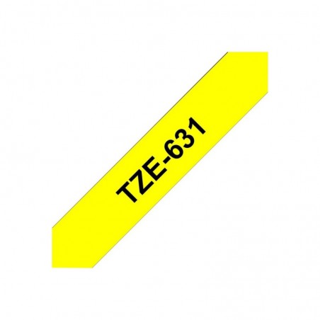 BROTHER TZE631 Brother TZE631 Banda laminata 12mm BLACK ON YELLOW BROTHER TZE631 Brother TZE631 Banda laminata 12mm BLACK ON YELLOW