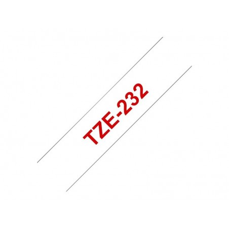 BROTHER TZe232 Taśma Brother 12mm RED ON WHITE BROTHER TZe232 Taśma Brother 12mm RED ON WHITE