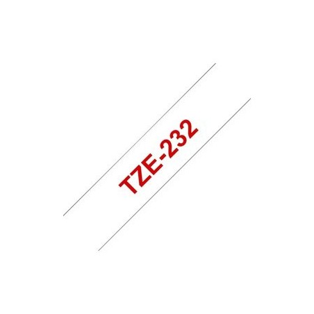 BROTHER TZe232 Taśma Brother 12mm RED ON WHITE BROTHER TZe232 Taśma Brother 12mm RED ON WHITE