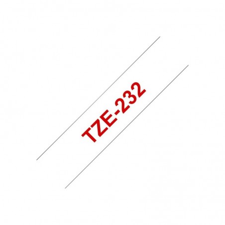 BROTHER TZe232 Taśma Brother 12mm RED ON WHITE BROTHER TZe232 Taśma Brother 12mm RED ON WHITE
