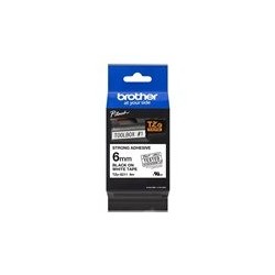 BROTHER TZeS211 Taśma Brother 6mm BLACK ON WHITE ADHESIVE TAPE BROTHER TZeS211 Taśma Brother 6mm BLACK ON WHITE ADHESIVE TAPE